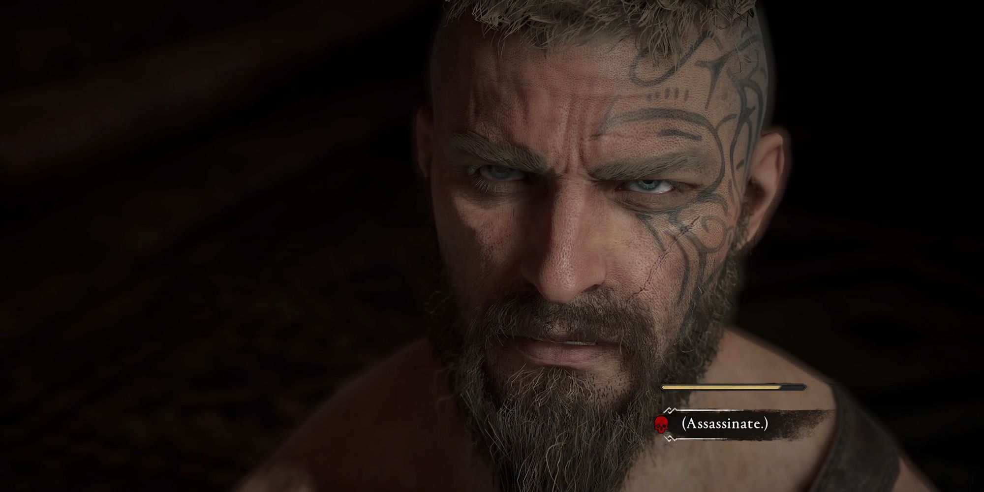 Angry looking Eivor assassination cue AC VALHALLA