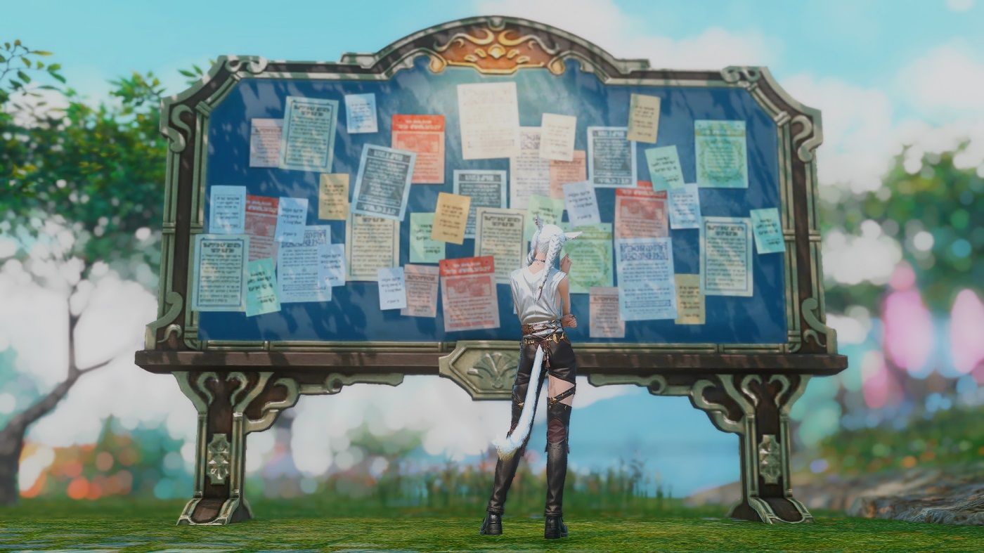 Final Fantasy 14 Nicole Eternalstar Gposer screenshot of marketboard conceptual pic