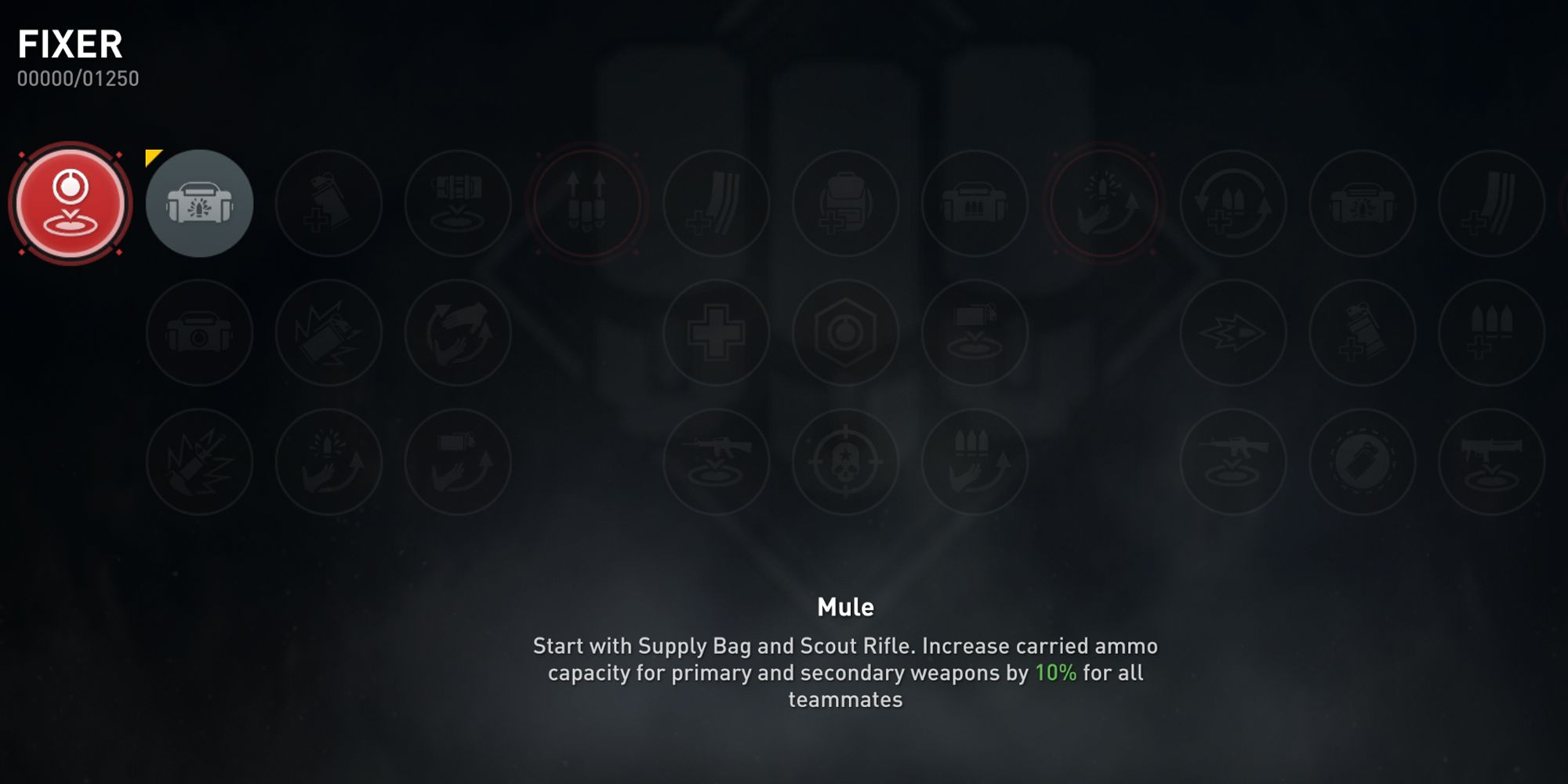 World War Z Fixer Class information screen.