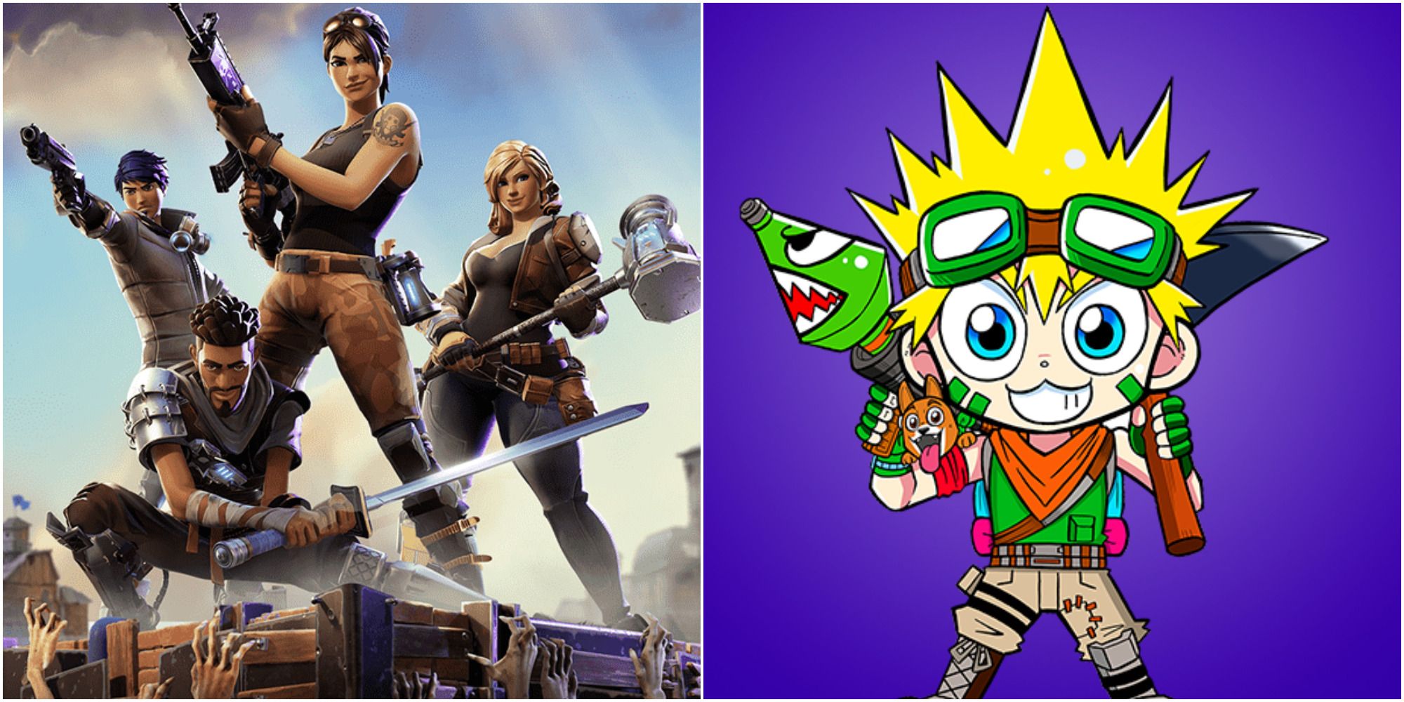 Fortnite Original Key Art & Manga Character Vic Roy