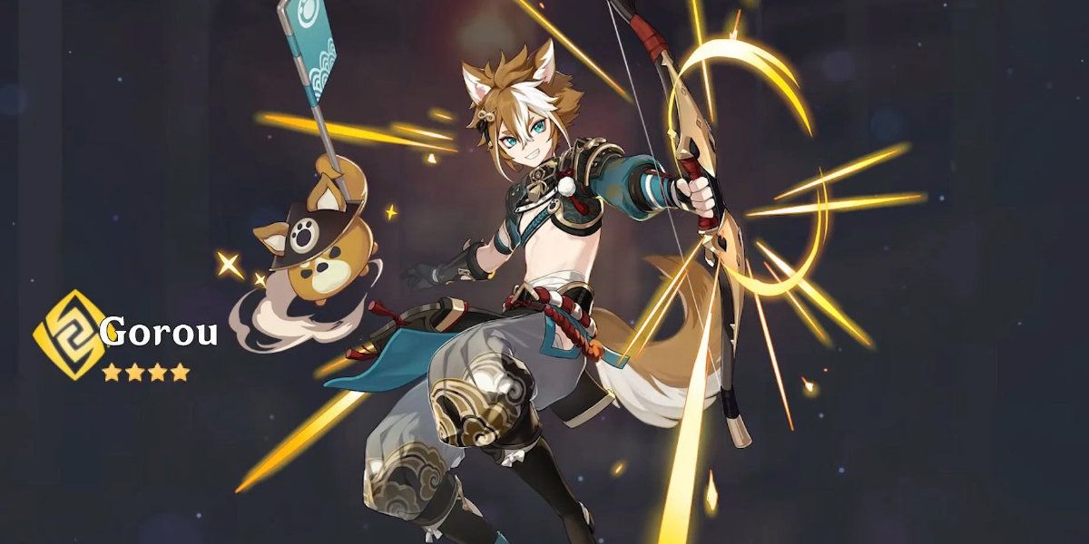 Genshin Impact Gorou with his bow