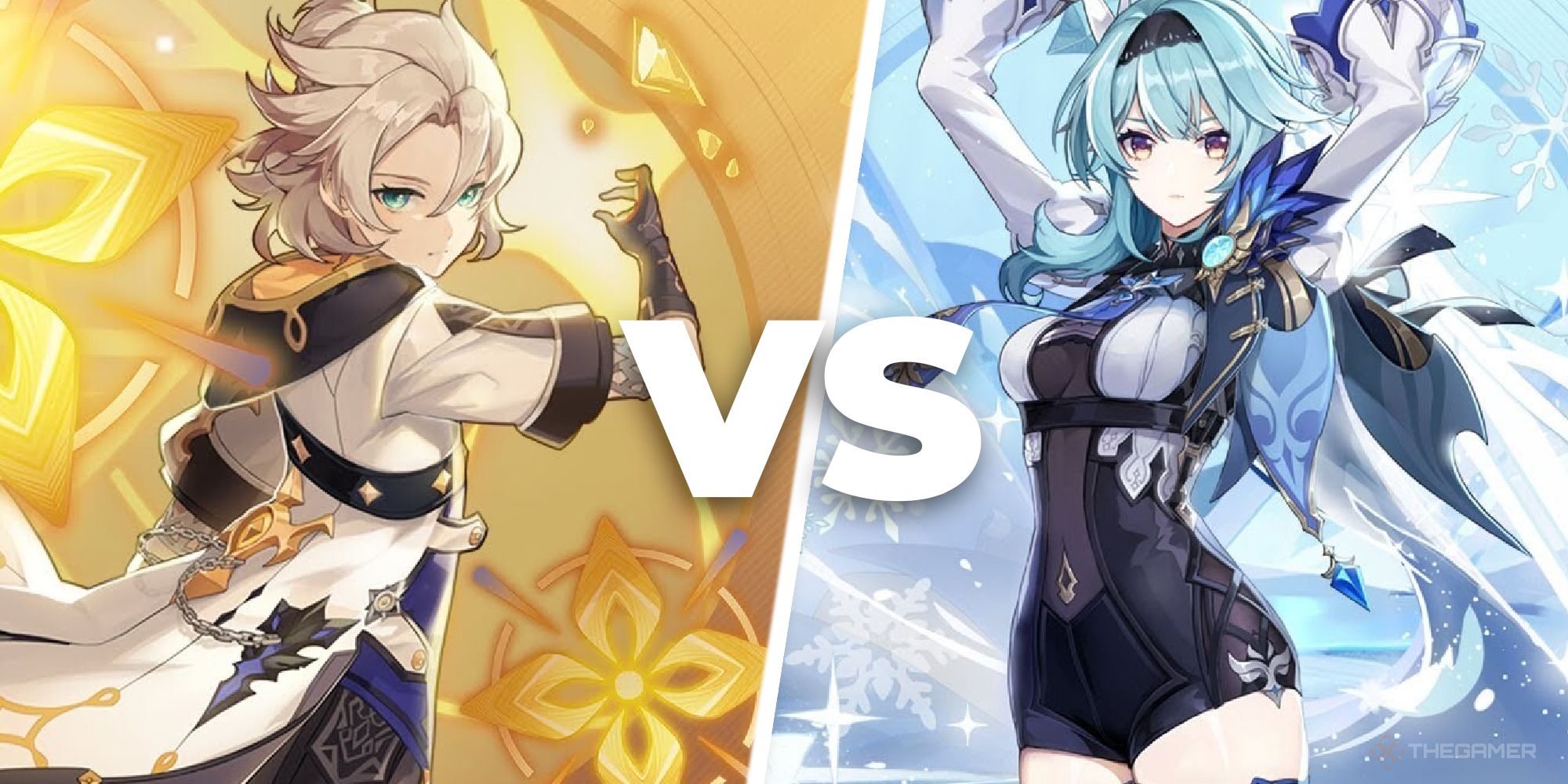 Genshin VS albedo and eula side by side