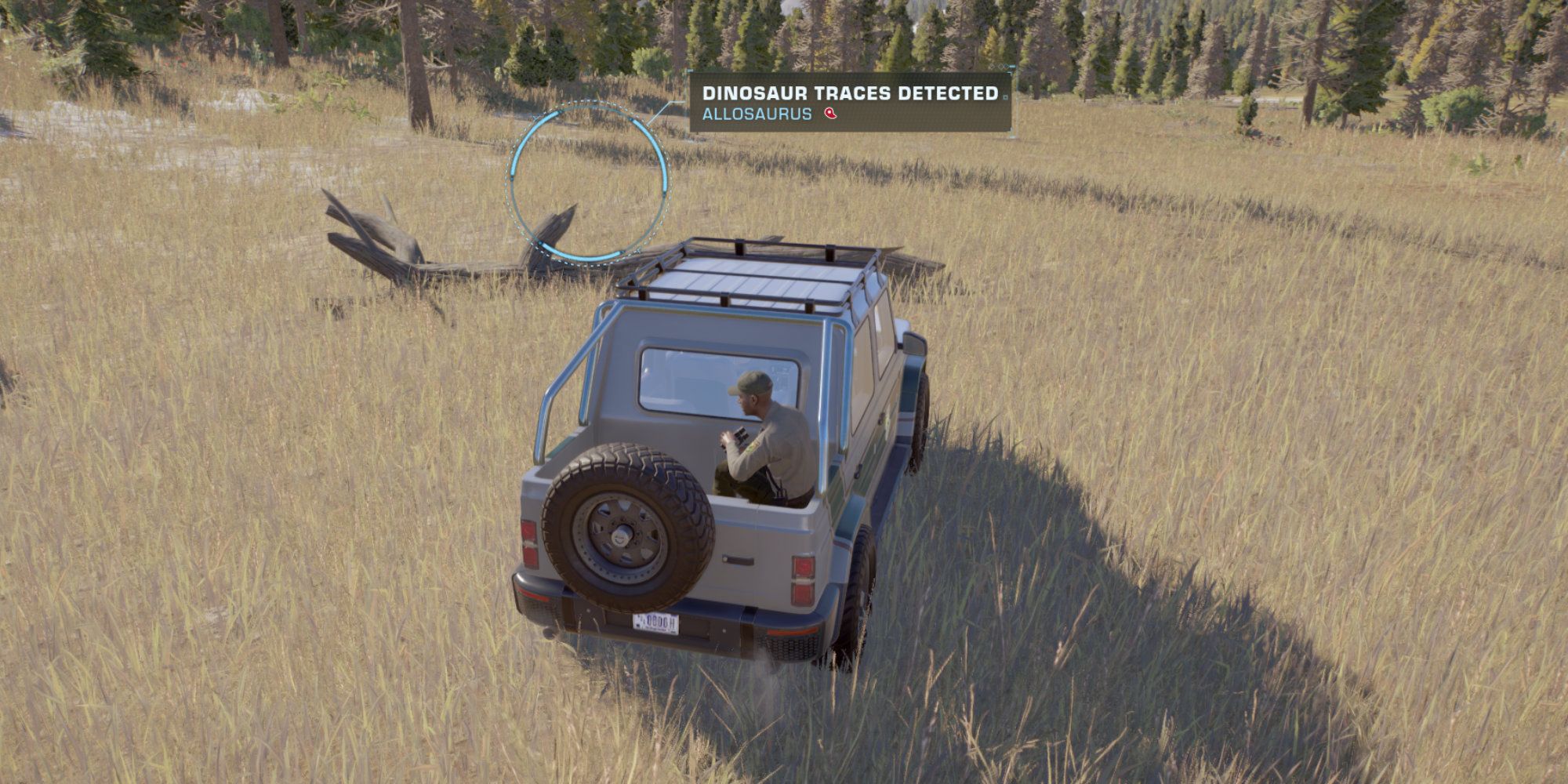 JWE2 allosaurus clue four tree in road