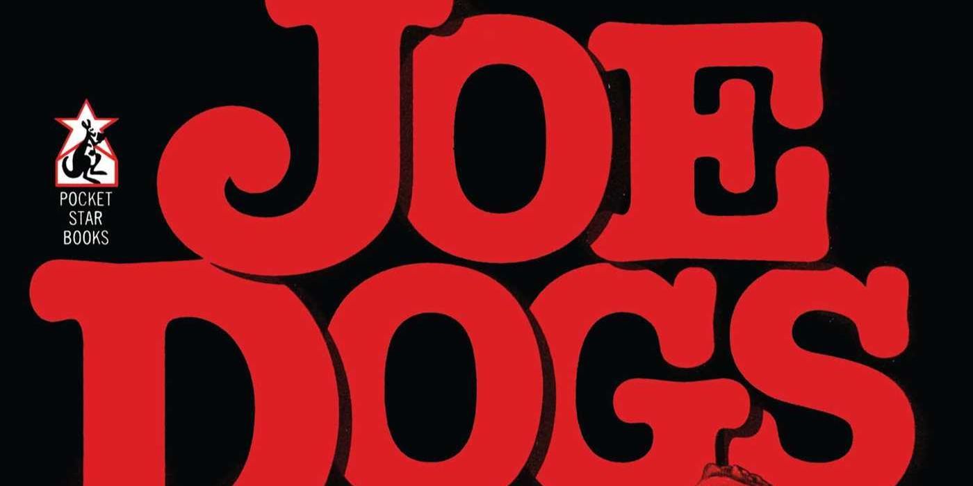 The red lettering of Joe Dogs The Life & Crimes of a Mobster's book cover that served as Joseph "Joe Dogs" Iannuzzi's autobiography