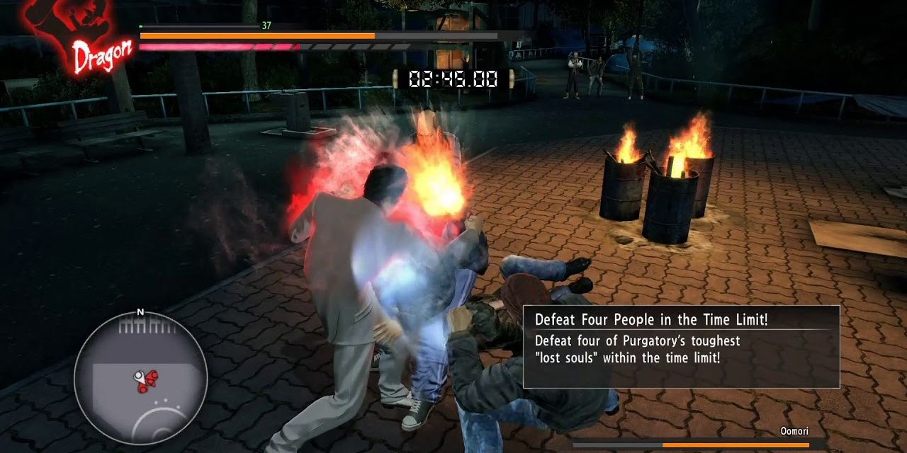 Komaki Roundhouse Attack in Yakuza Kiwami