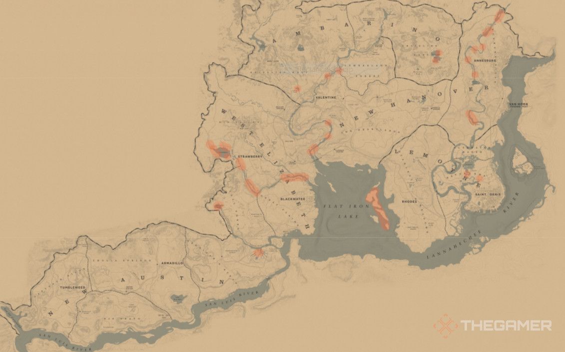 Loon map locations Red Dead Redemption 2 Online