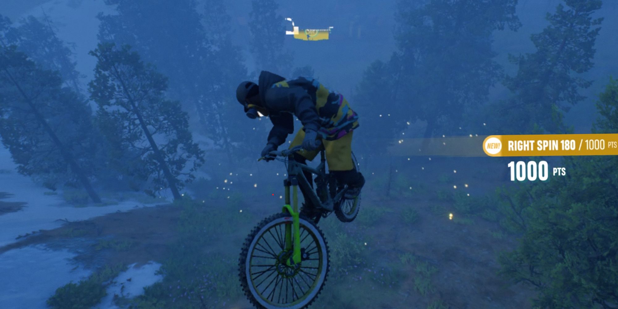 Riders Republic. Bike trick with a nightime atmosphere.