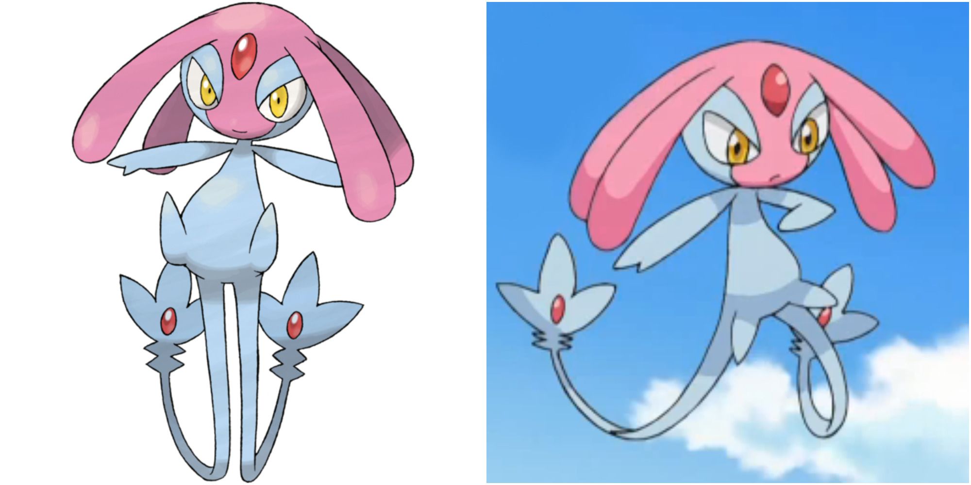 Mesprit Official Art and Anime Appearance