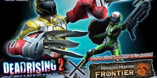 Promo image showing the Dead Rising and Monster Hunter collab