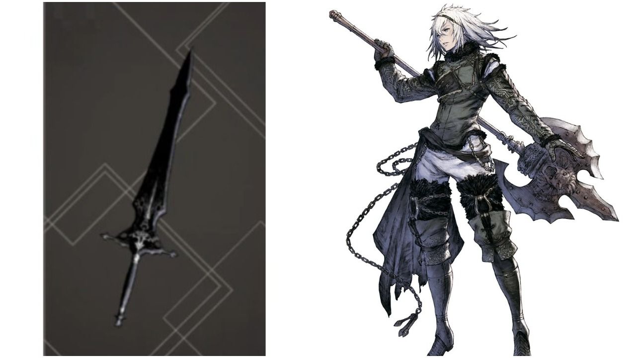 Black Flower sword Nier Reincarnation 