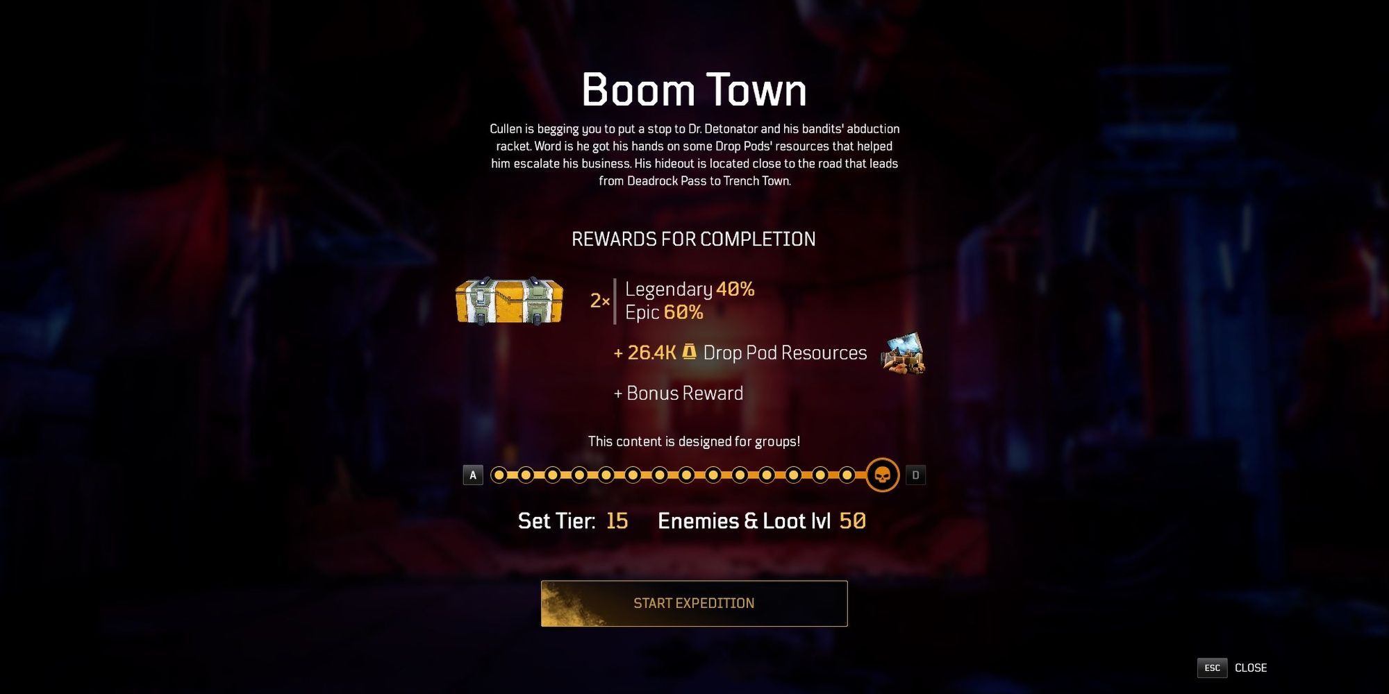 Outriders Boom Town Updated Rewards