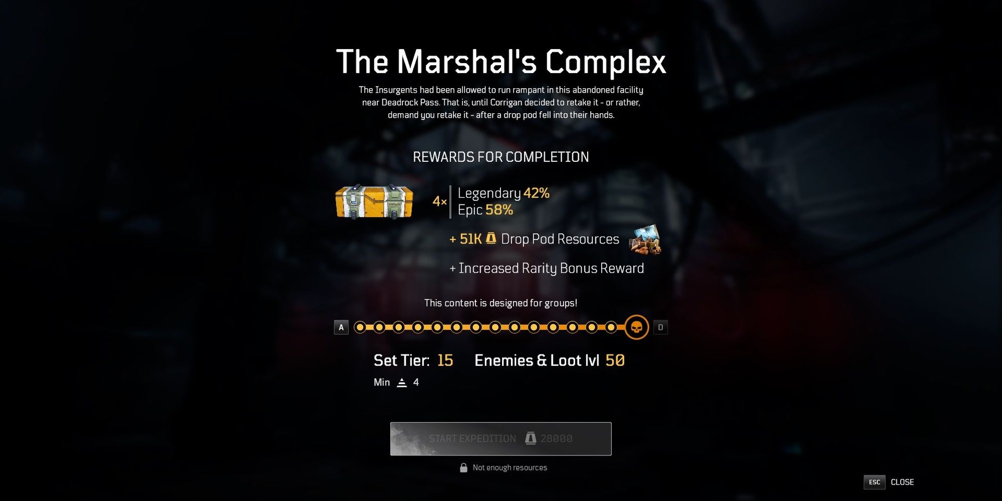 Outriders The Marshal's Complex Expedition