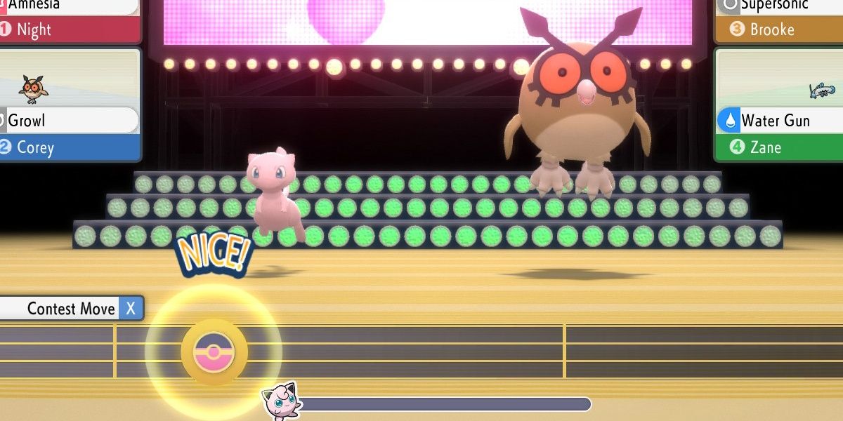 Super Contest rhythm mini-game