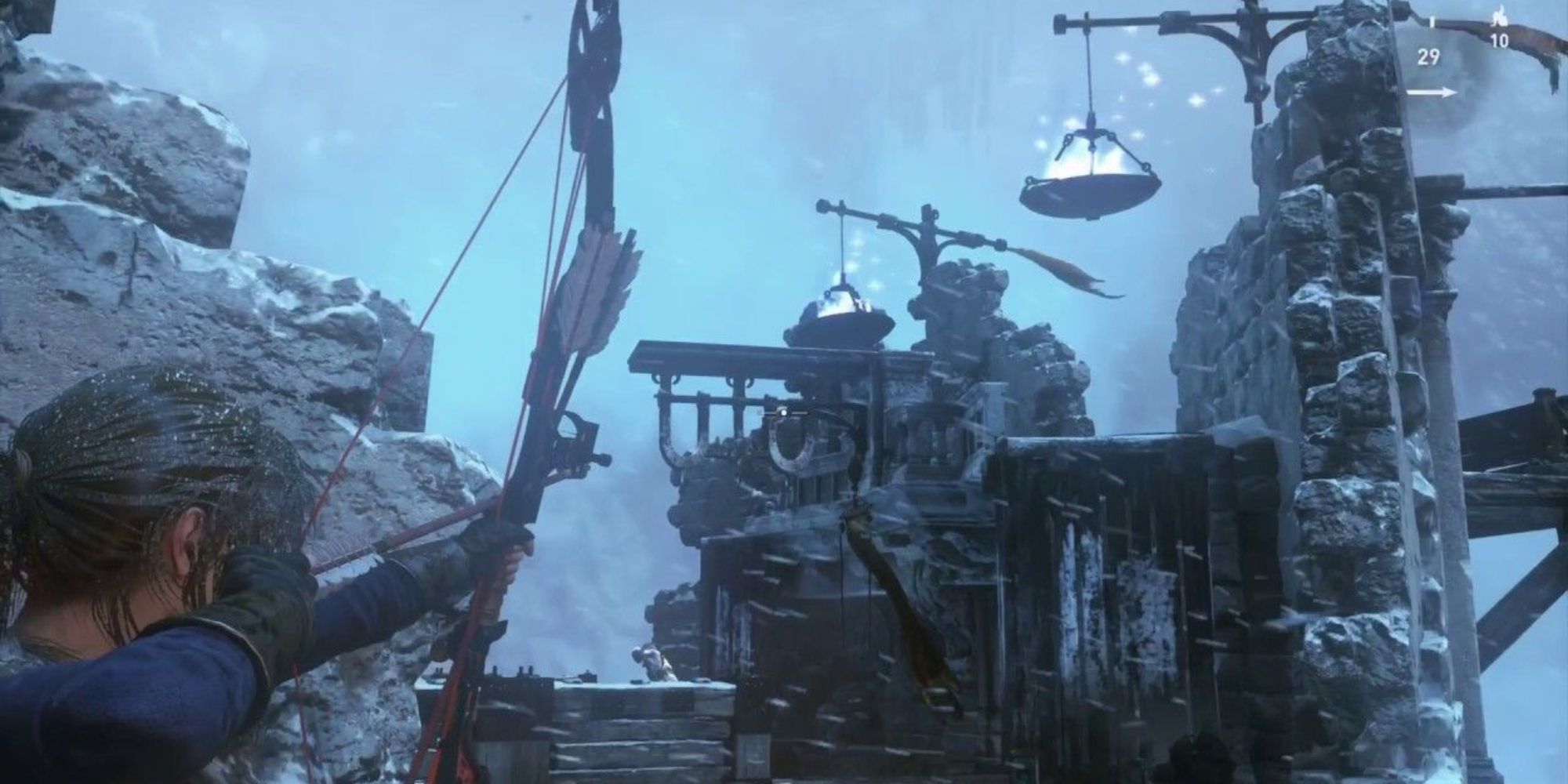 Rise of the Tomb Raider Screenshot Of Lara Firing Arrow