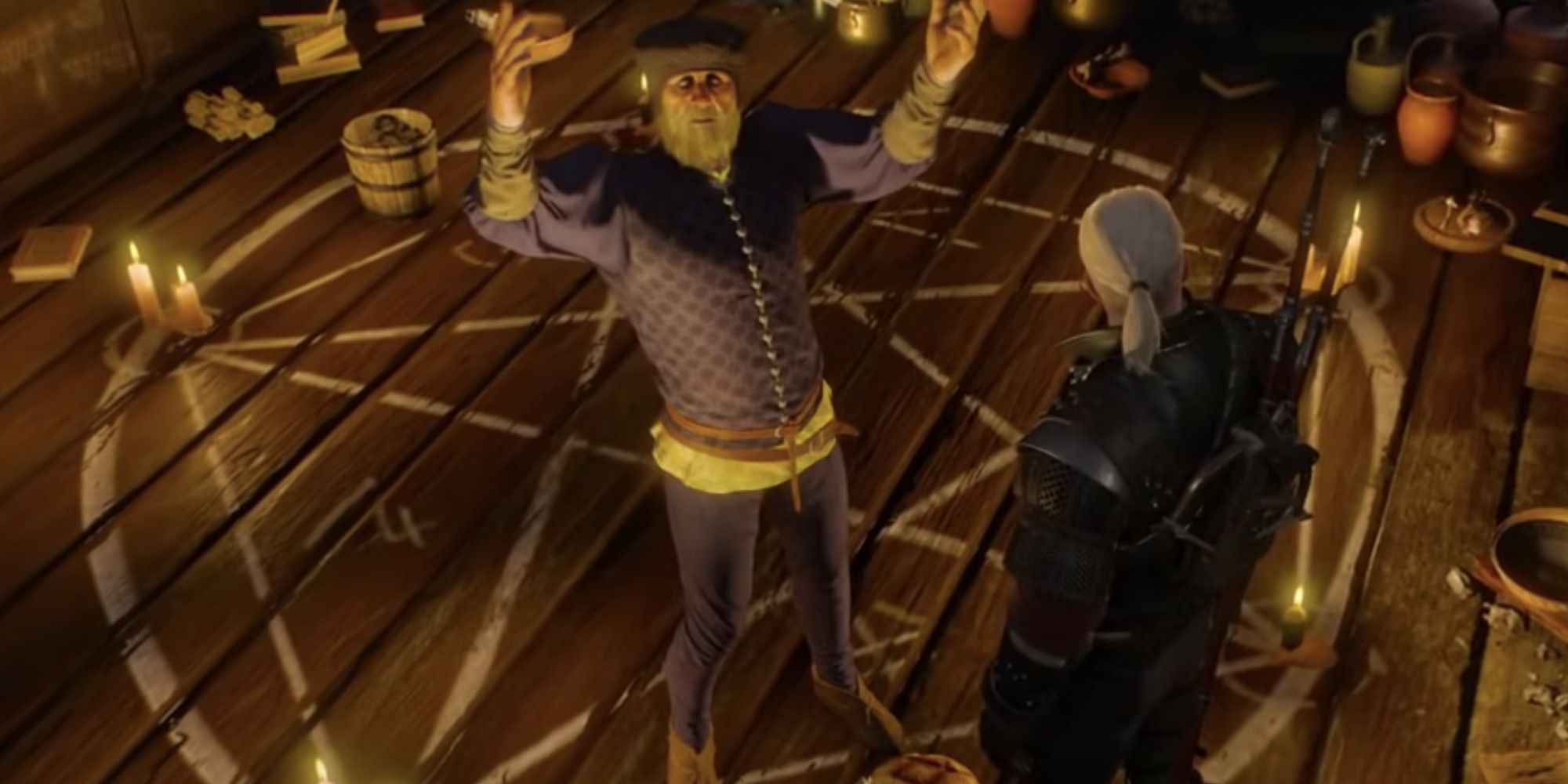 The Witcher 3 Hearts of Stone Geralt seeks information on O'Dimm from Shakeslock