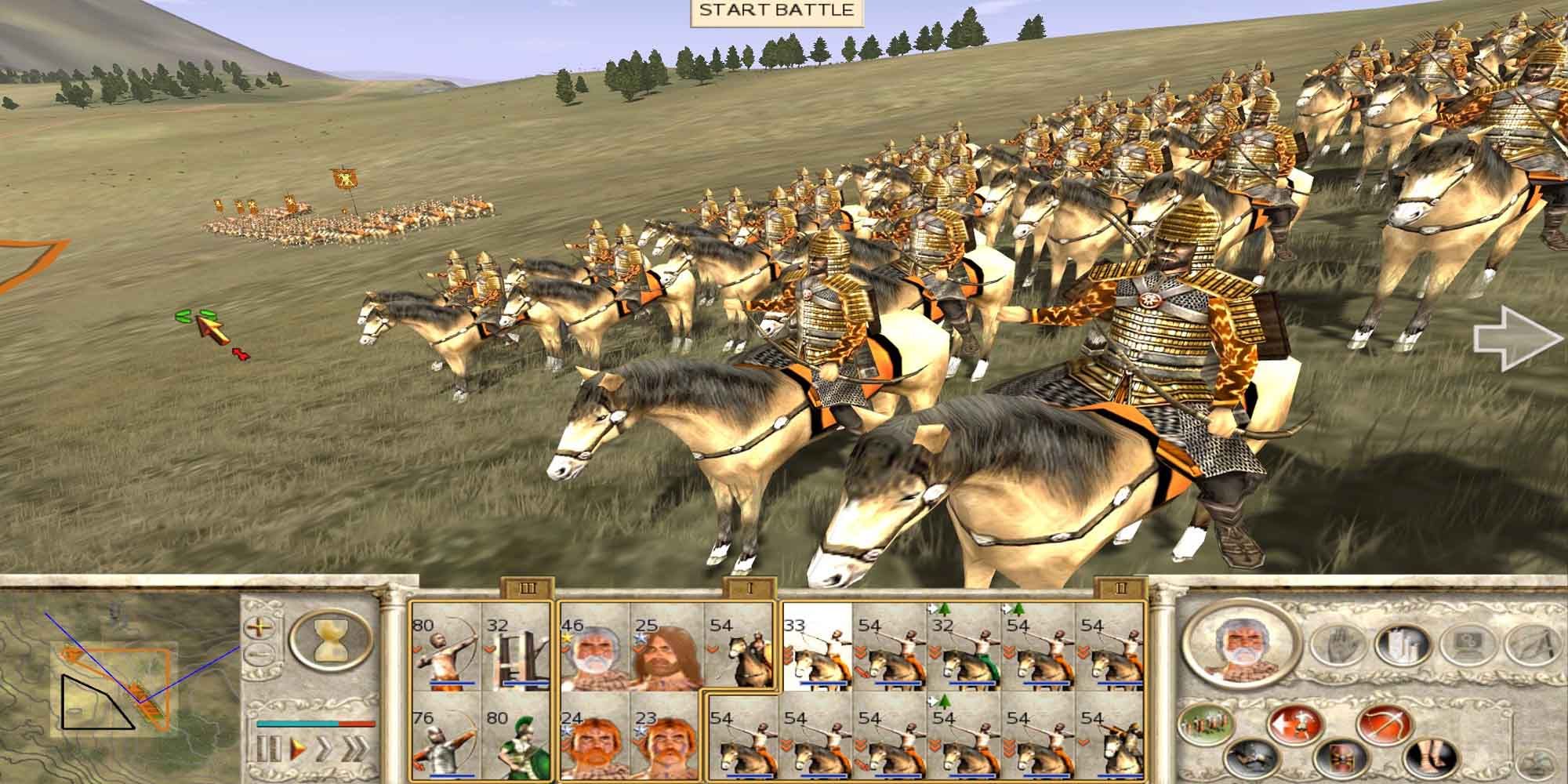 Scythia cavalry preparing for war in Rome: Total War