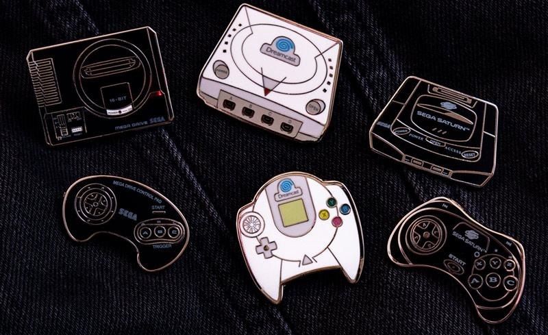 Sega Console enamal pin badges