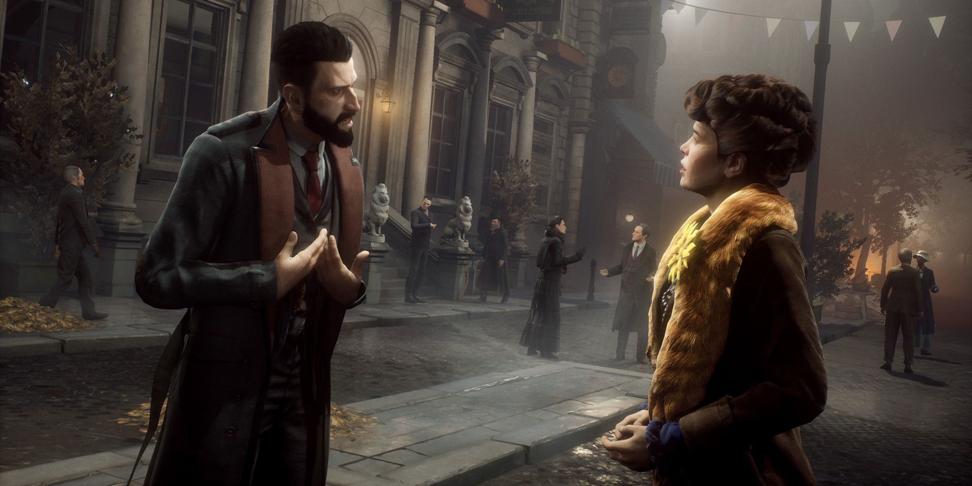 Vampyr Screenshot Of Jonathon Reid Talking To Woman