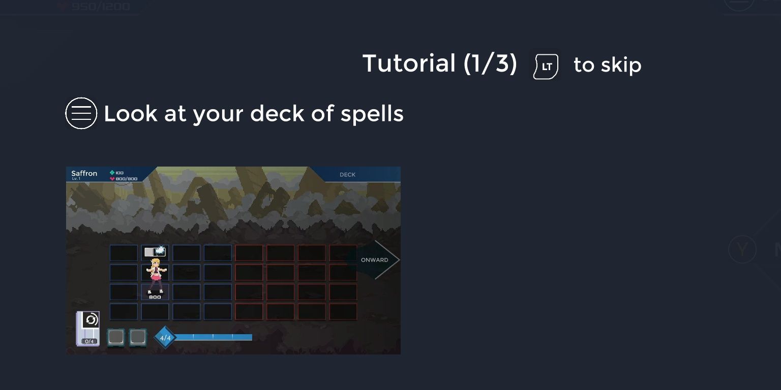 a tutorial screen in one step from eden