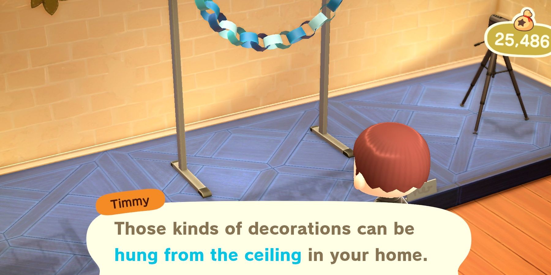 Animal Crossing New Horizons Nook Shop Buying Ceiling Fixture Paper Garland 