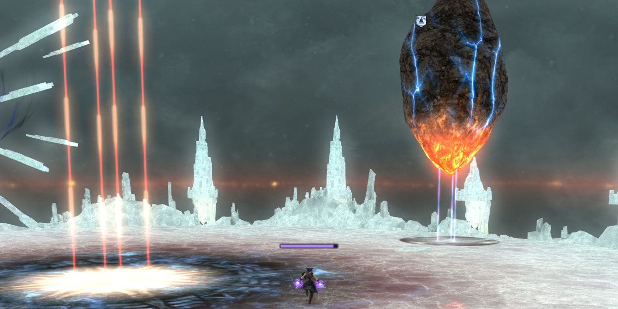 a comet falling to the ground that will create an aetherial tear