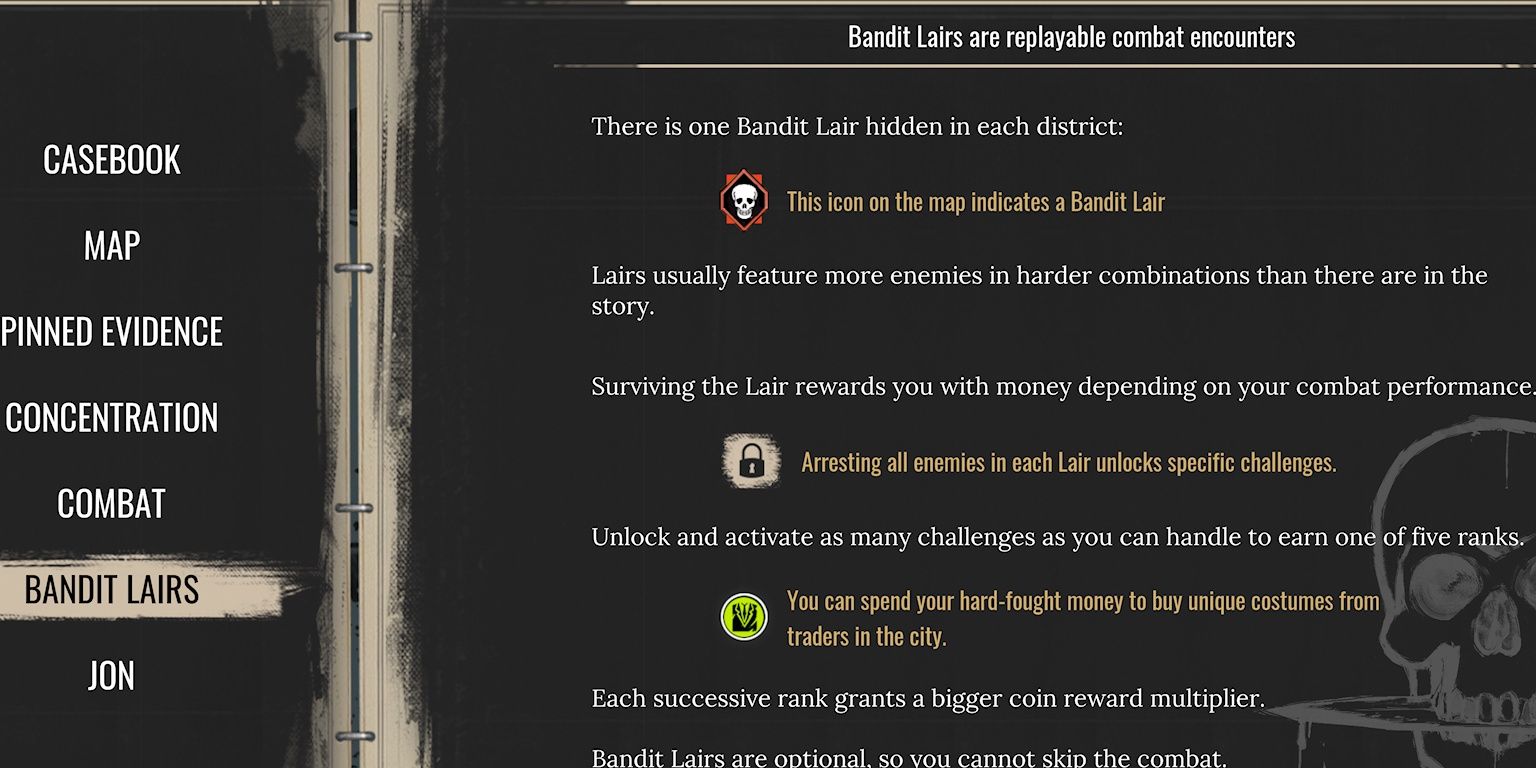 bandit lairs info in sherlock holmes chapter one