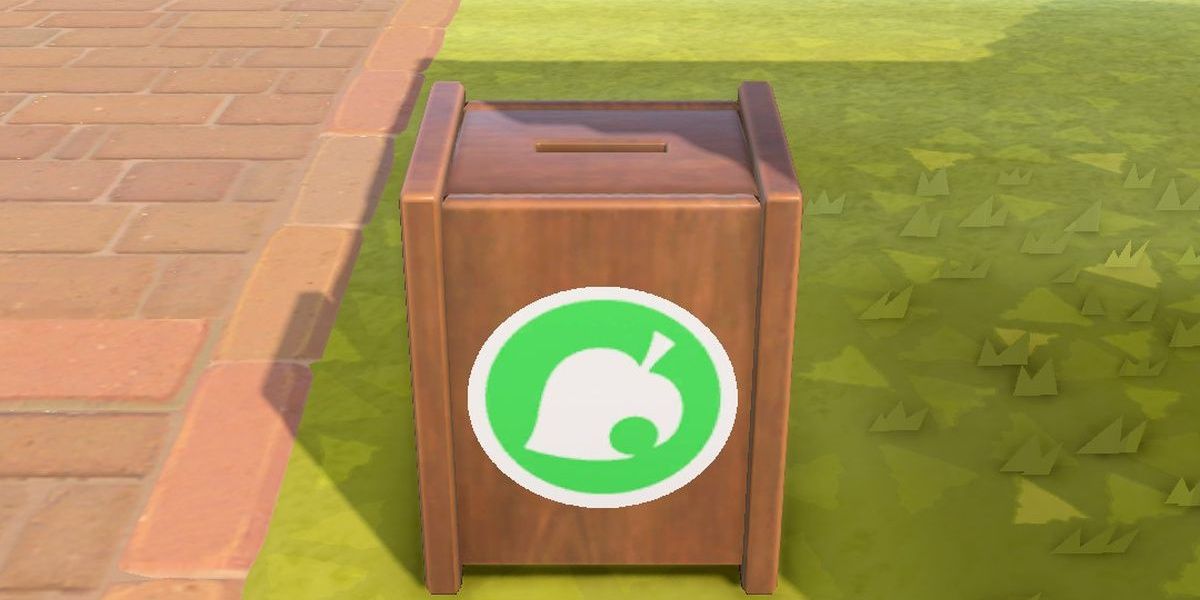 Animal Crossing New Horizons Donation Box With Leaf Sticker