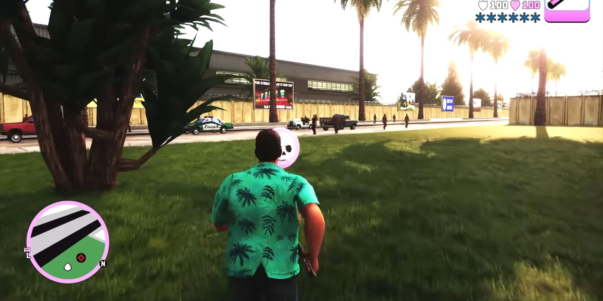 Tommy about to start a rampage mission in Grand Theft Auto: Vice City - The Definitive Edition