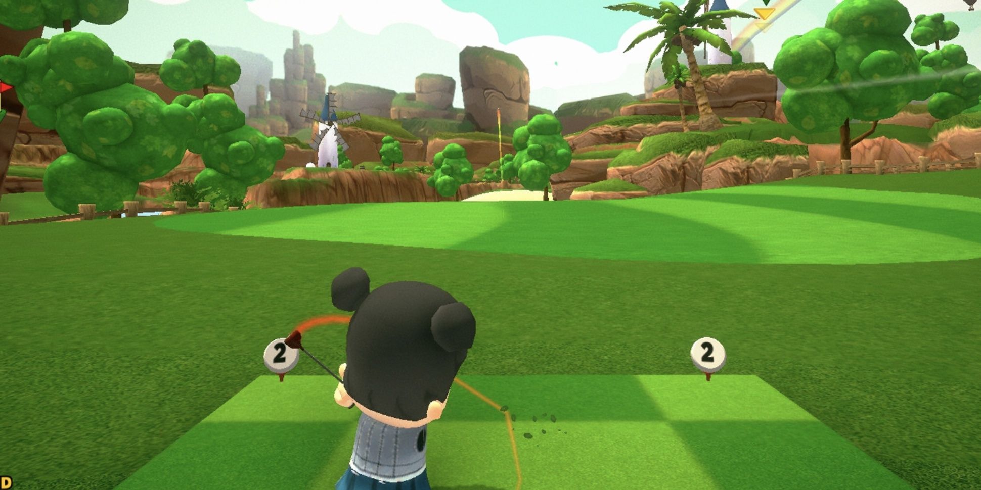hitting a powerful shot in first stage in smoots golf