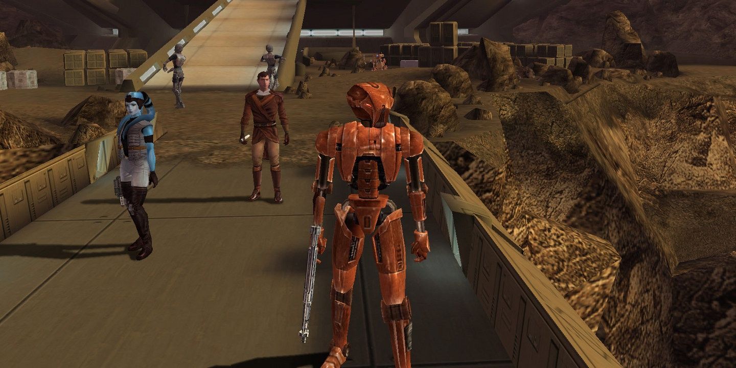 A screenshot showing gameplay in Star Wars: Knights of the Old Republic