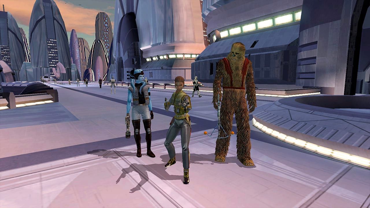 A screenshot showing gameplay in Star Wars: Knights of the Old Republic