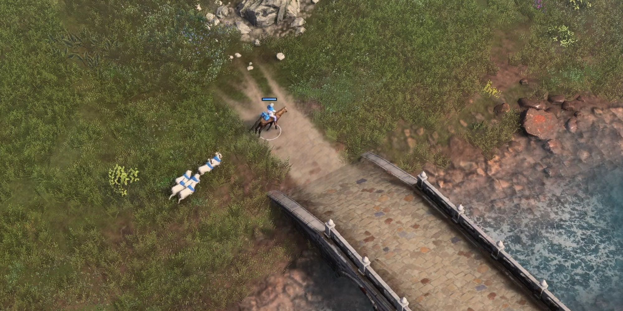 Age Of Empires IV: Scout Unit Herding Sheep Back To Base