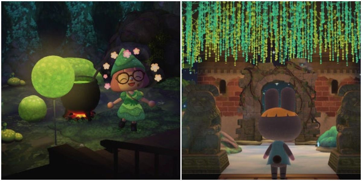 Animal Crossing New Horizons Glowing Moss And Vines DIYs Decorating House