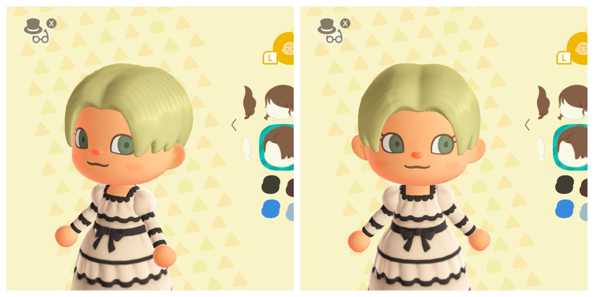 Animal Crossing New Horizons Hairstyle Fab Short Middle-Part