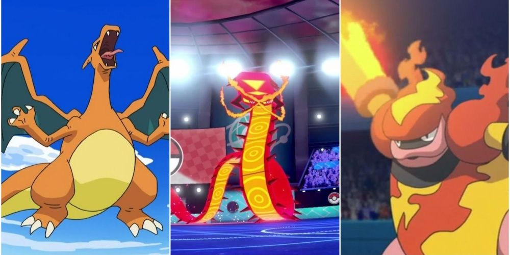 Pokemon Fire Types Charizard Centiskorch Magmortar
