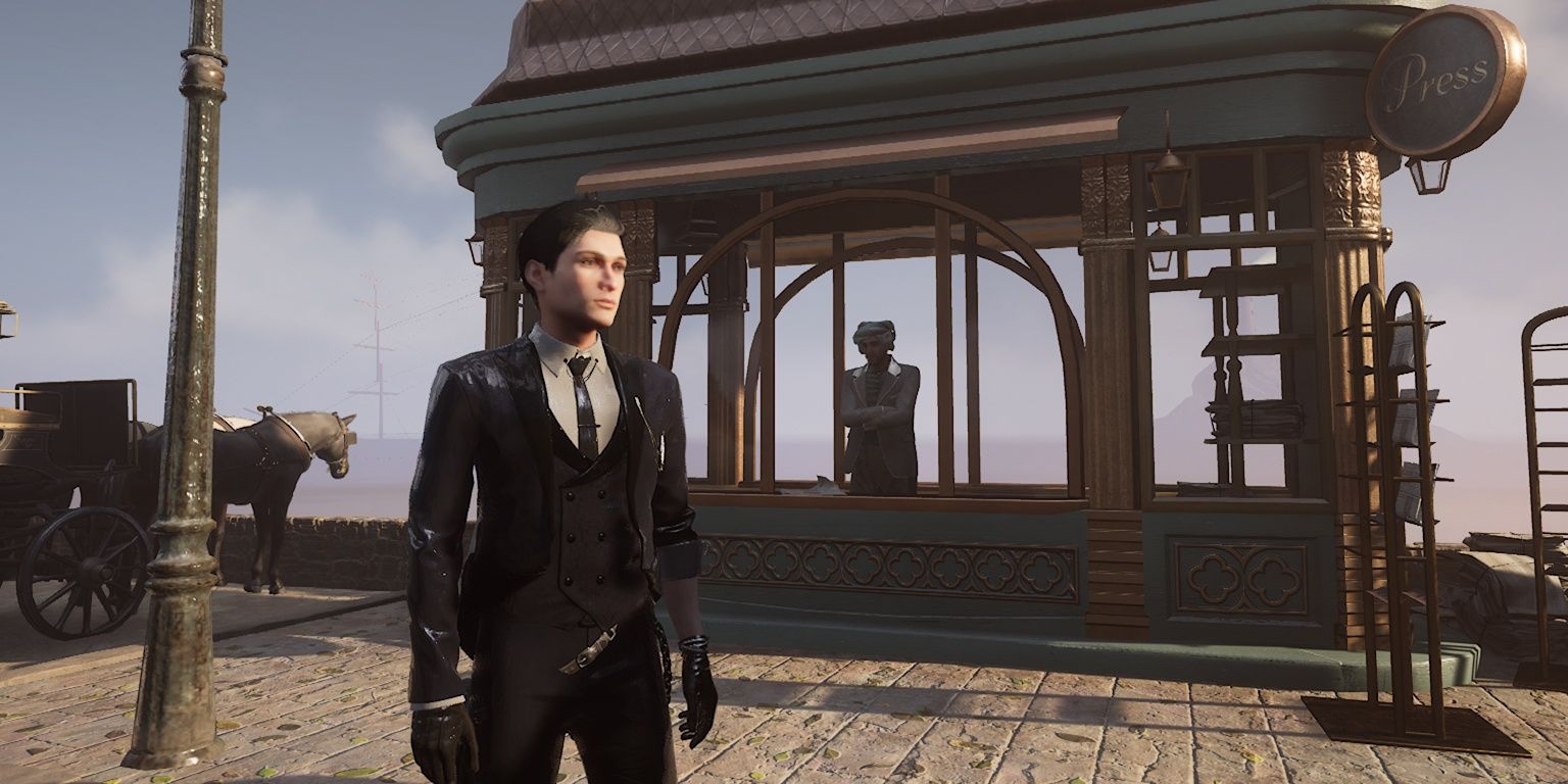 sherlock in front of news kiosk in sherlock holmes chapter one