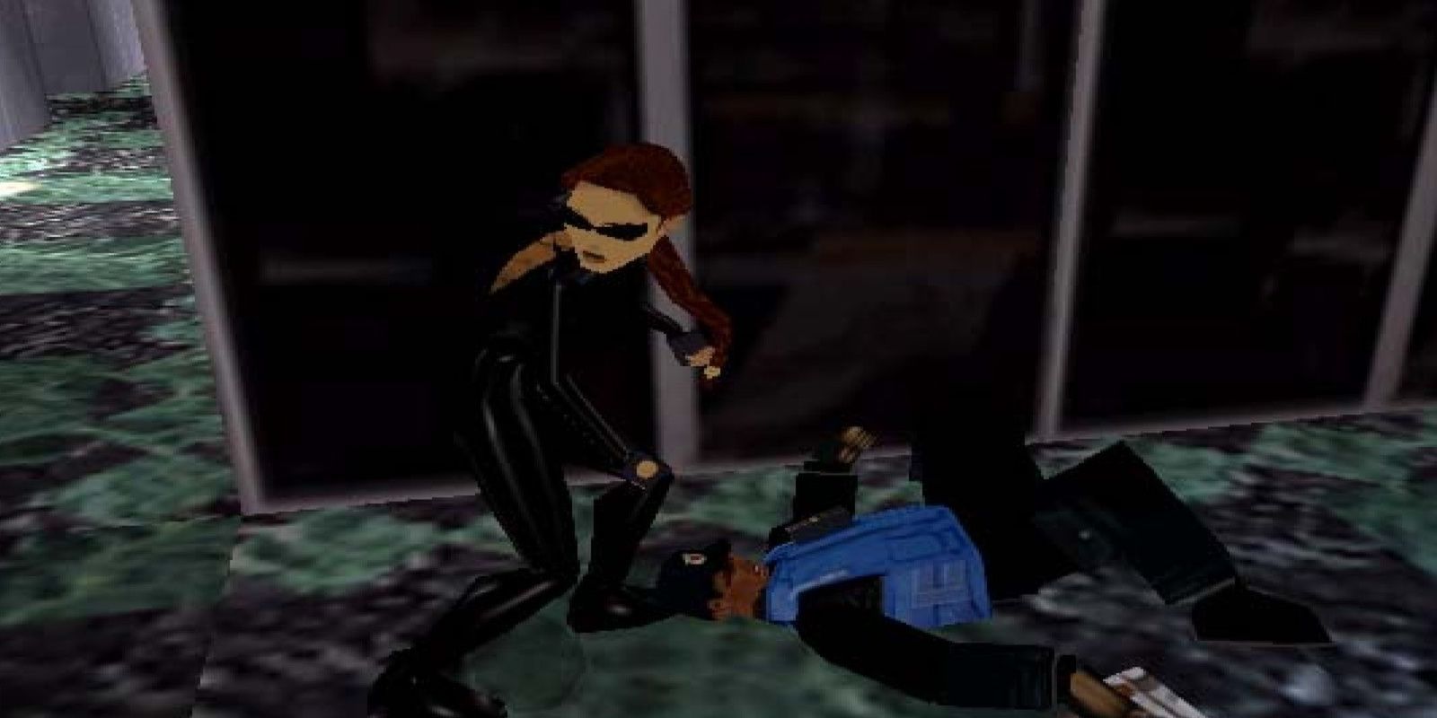 A screenshot showing Lara Croft in Tomb Raider Chronicles