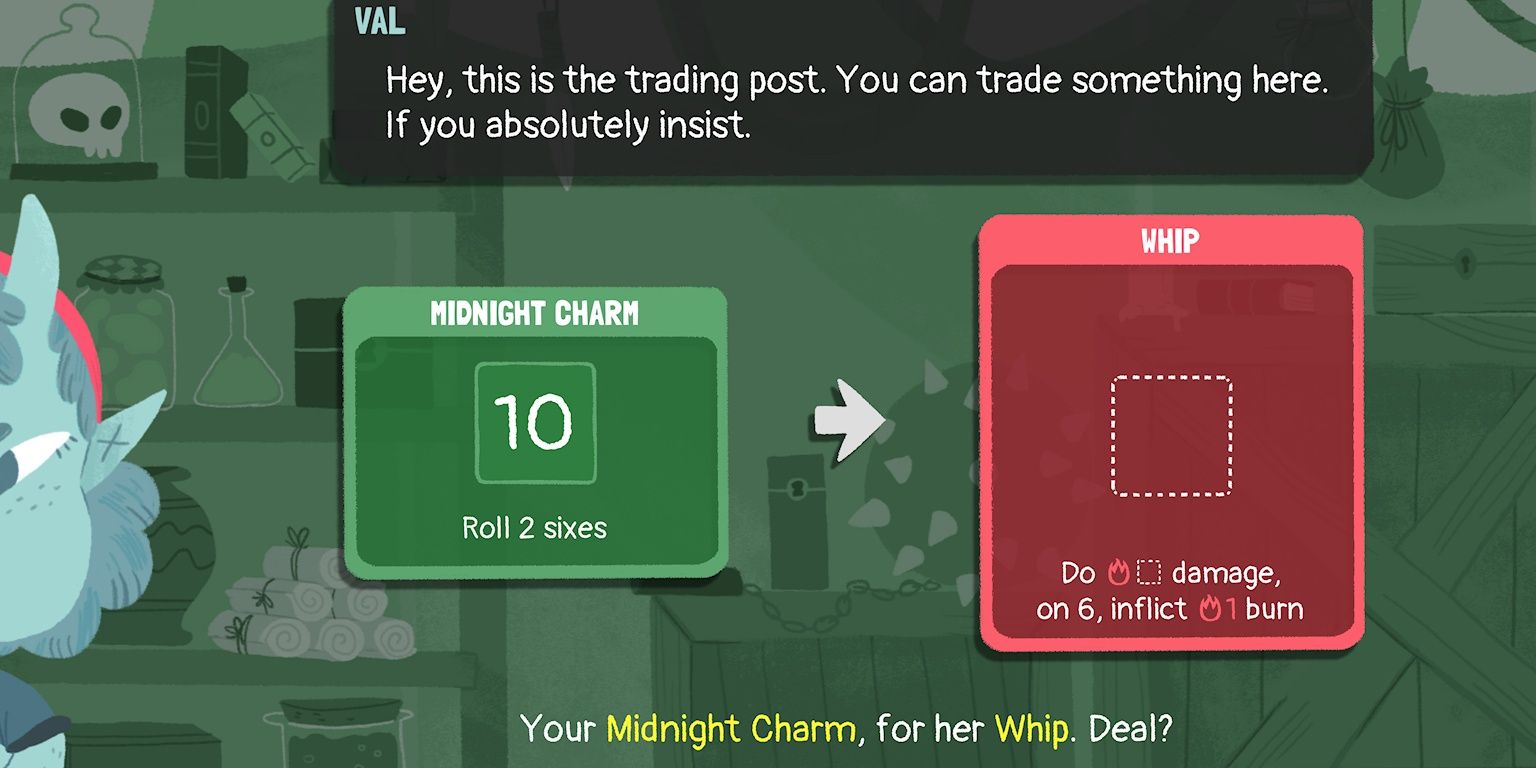 trading out items in dicey dungeons