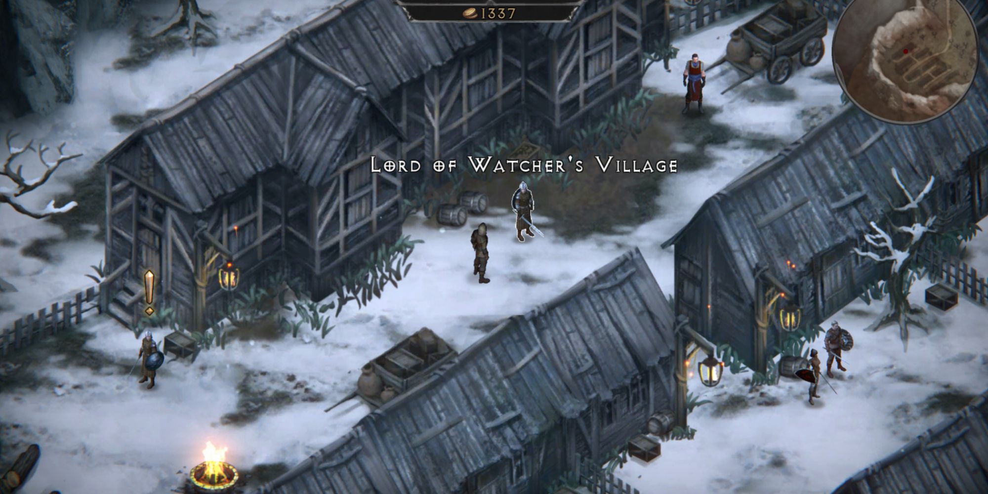 The player character investigates the Lord of Watcher's Village in Vampire's Fall: Origins