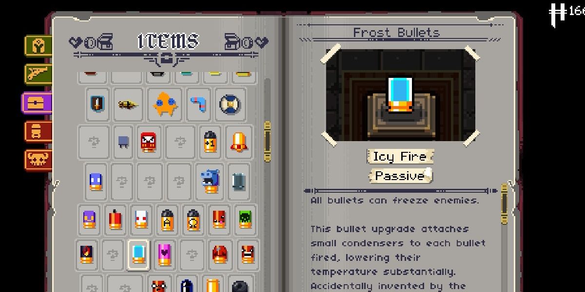 Enter The Gungeon Ammonomicon Entry Item Frost Bullets