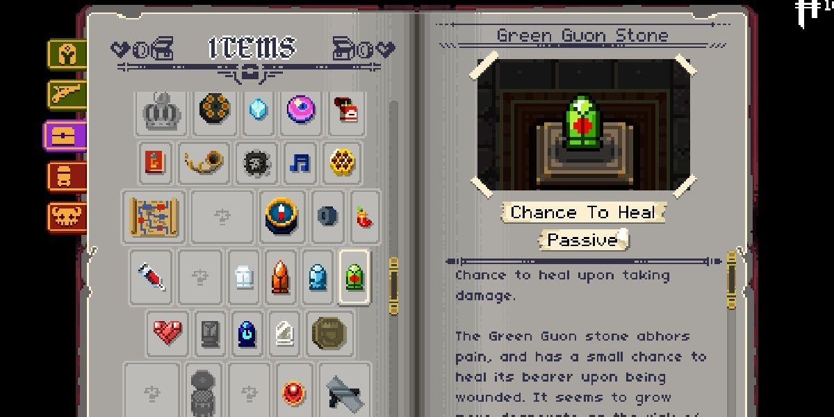 Enter The Gungeon Ammonomicon Entry Item Green Guon Stone 