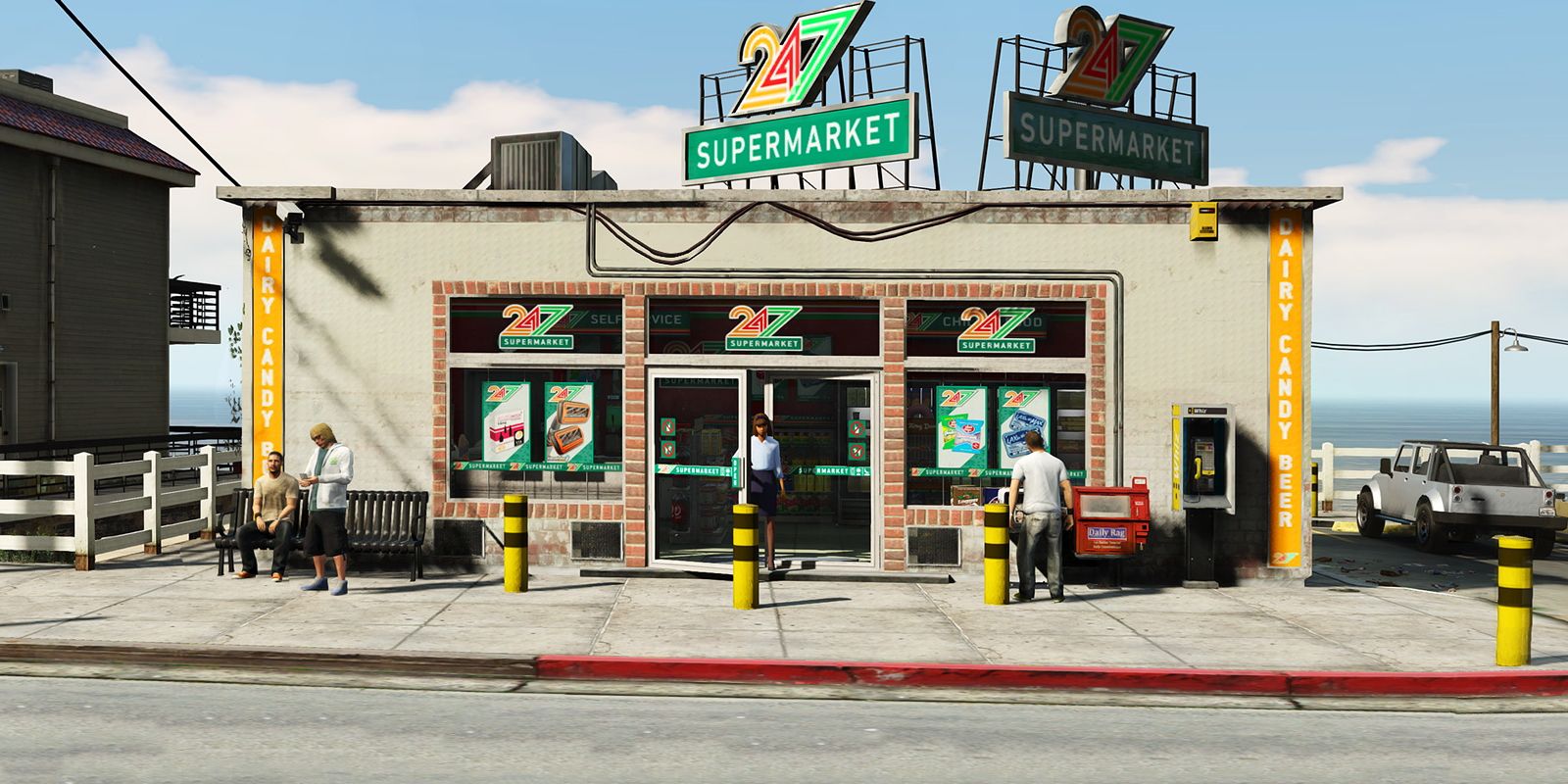 24/7 as seen in Grand Theft Auto 5
