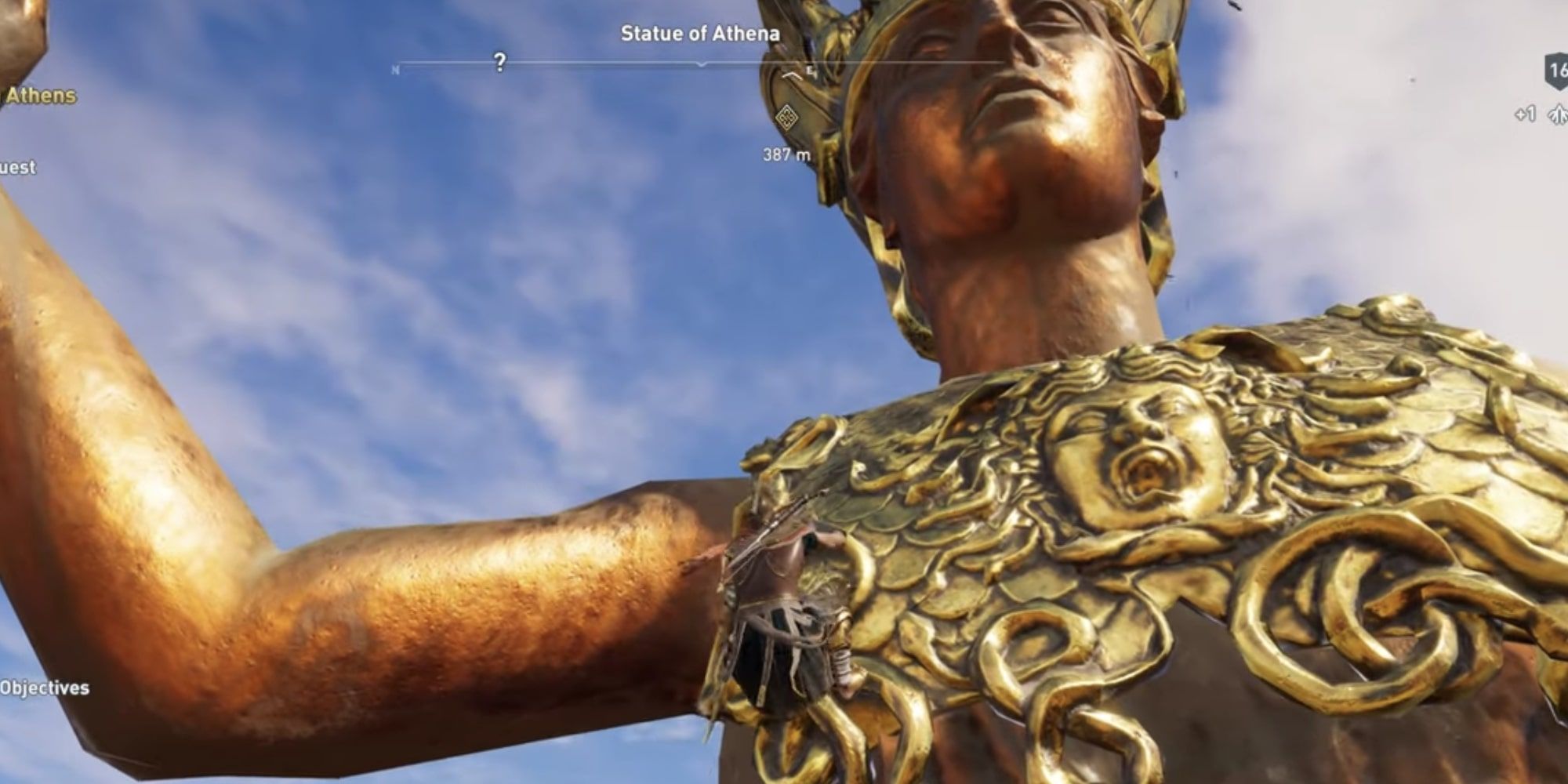 Assassin’s Creed Odyssey Statue of Athena wearing the Aegis