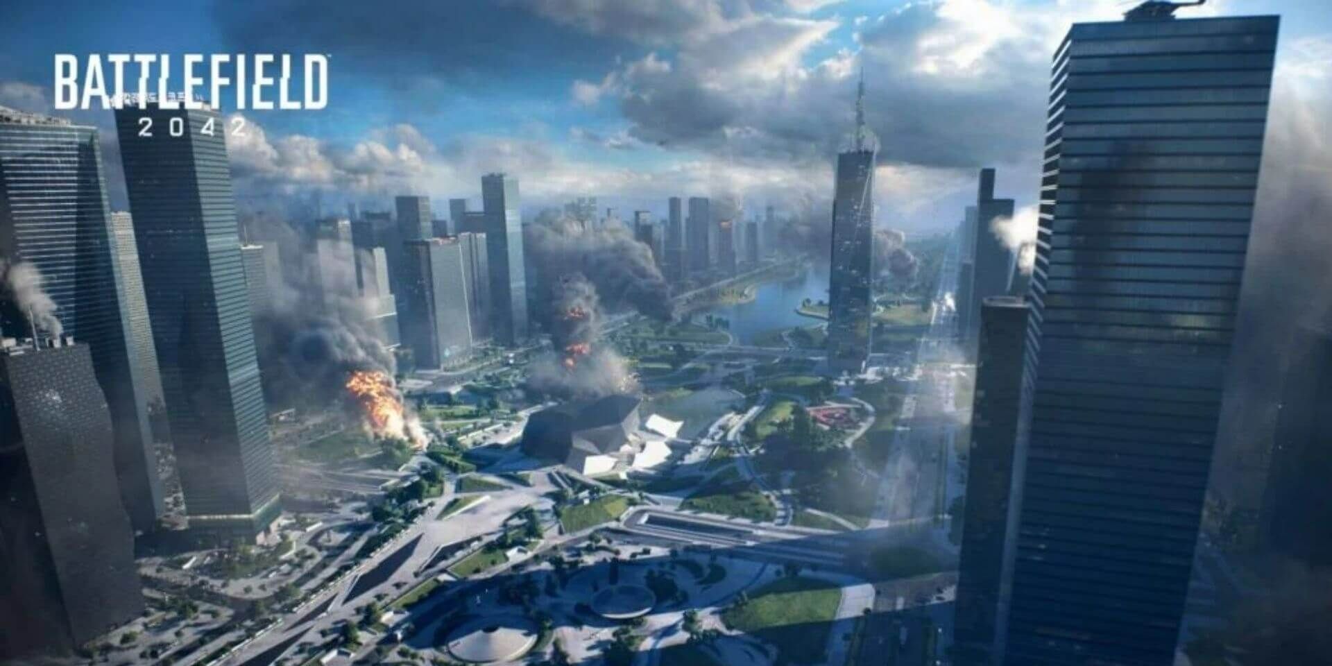 A bird's-eye view of a map in Battlefield 2042