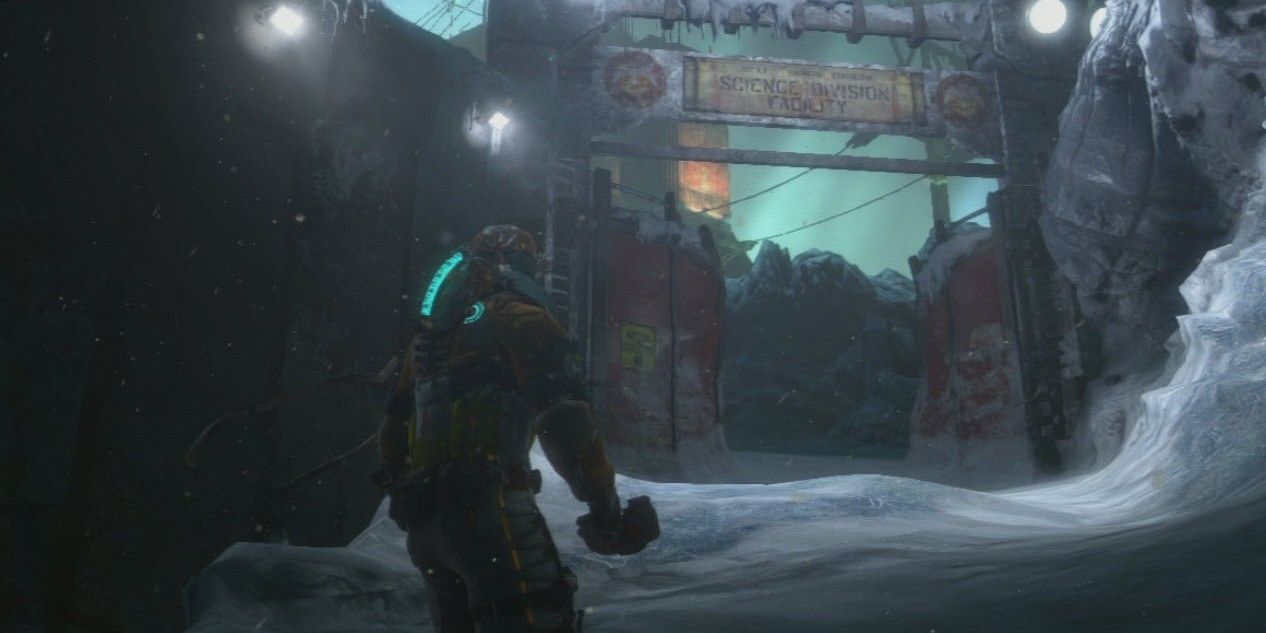 Dead Space 3 Isaac Clarke exploring Tau Volantis