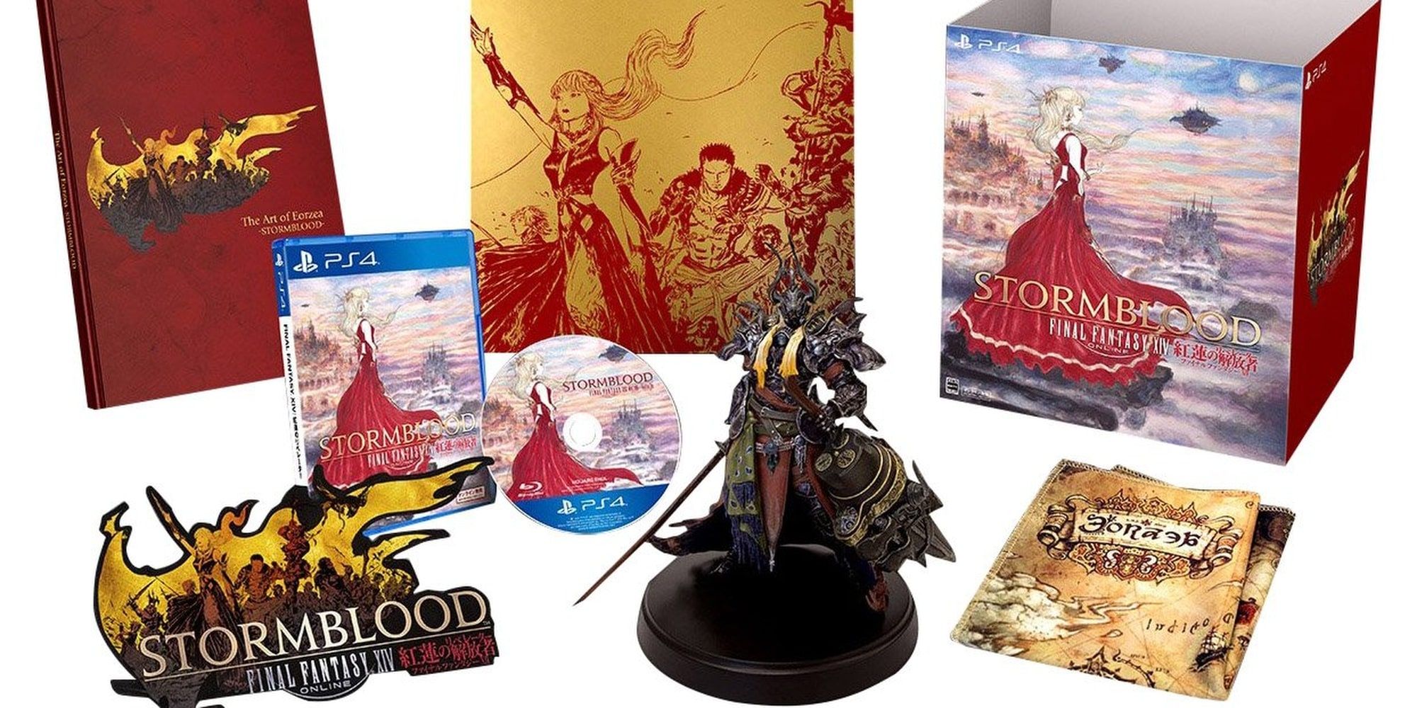 items included in Final Fantasy 14 Stormblood Collectors Edition with Zenos statue