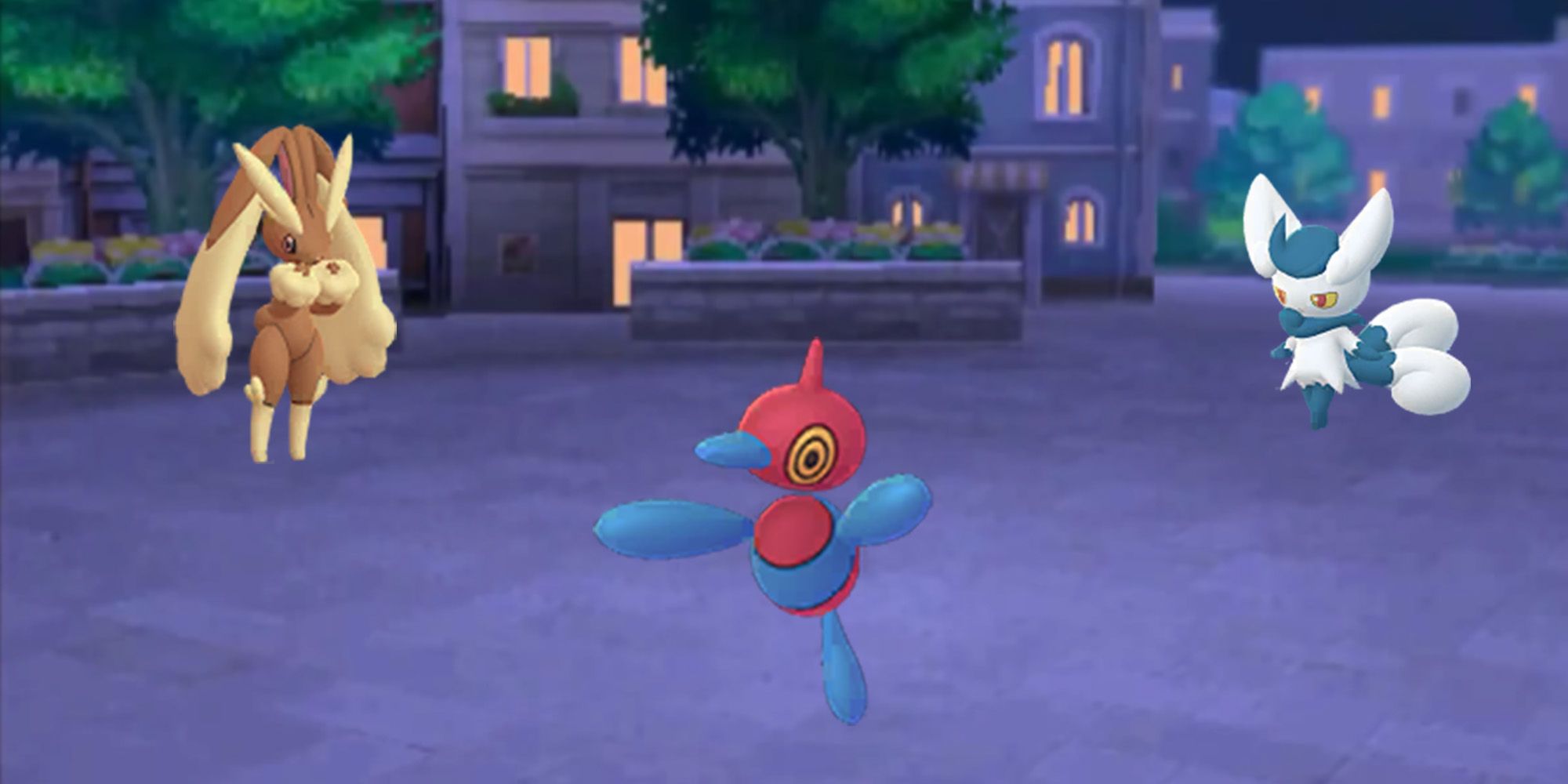 Flatter Triple battle Team featuring Lopunny, Meowstic, and Porygon-Z