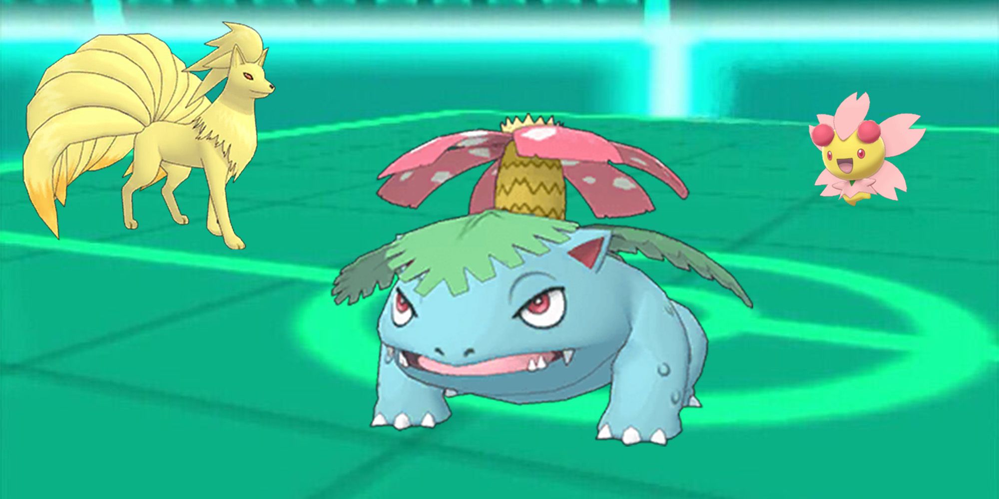 Flower Gift ability Pokemon Team for triple Battles with Venusaur, Ninetails, and Cherrim
