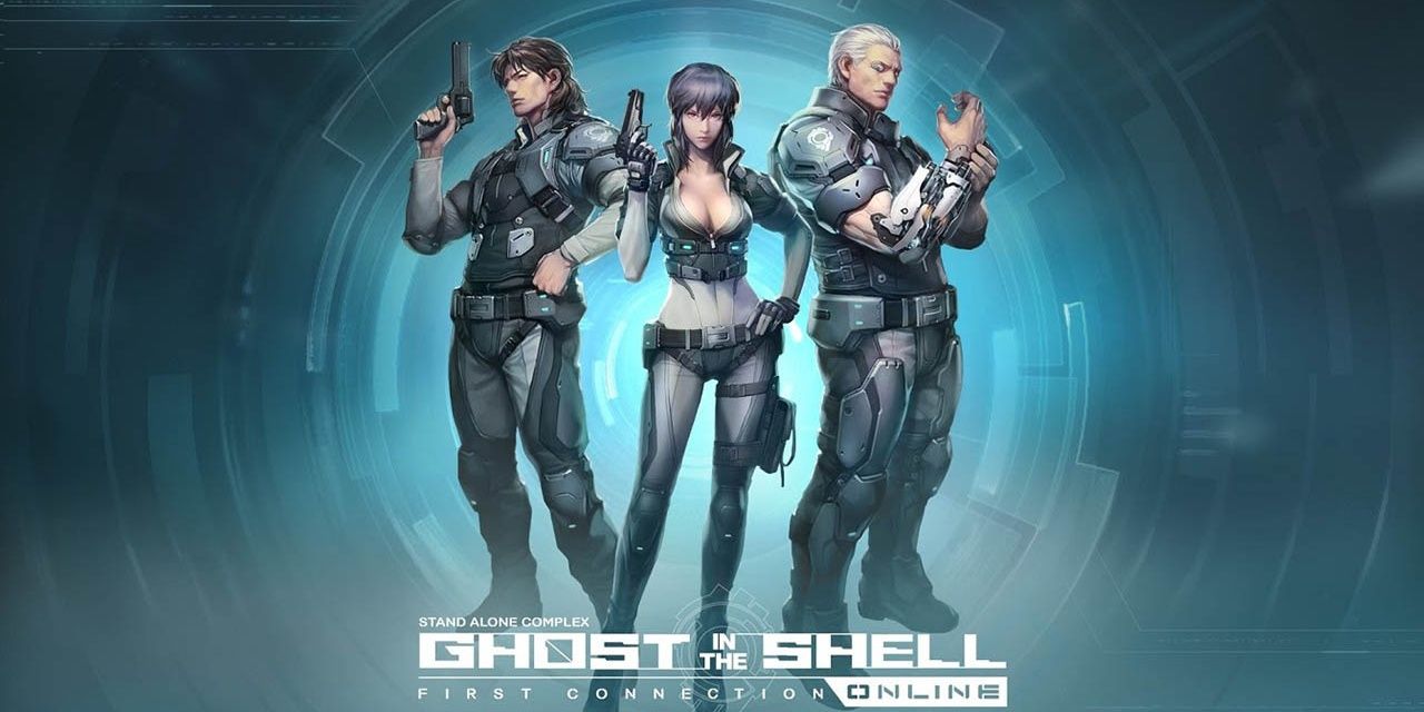 Ghost in the Shell Stand Alone Complex promo image of 3 characters standing together