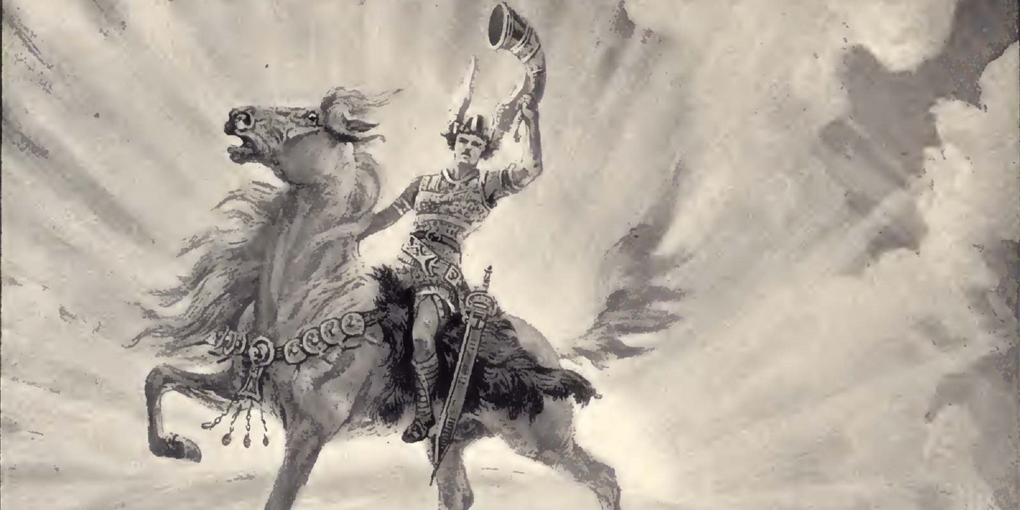 Artwork Depicting Heimdall On Horseback